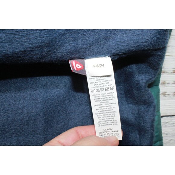 LL Bean Fleece Lined Primaloft Coat Storm Steal Size XL - Picture 9 of 10